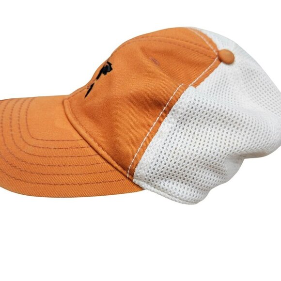 Drop Top Amber‎ Ale Mesh Trucker Hat Adjustable Fit White Orange Dog Embroidery - Picture 5 of 9